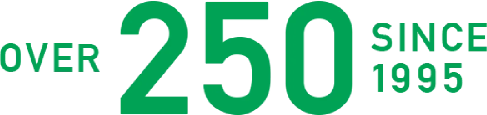 OVER 250 SINCE 1995